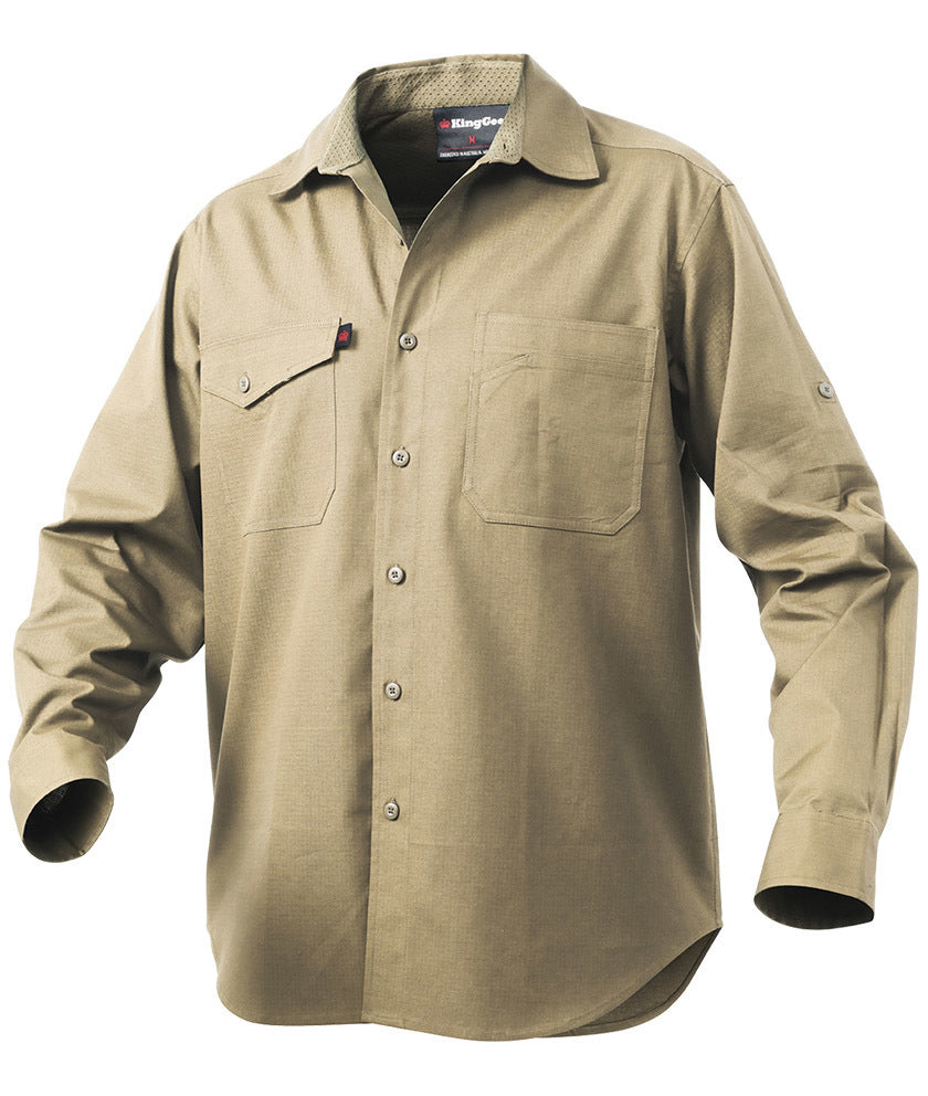 KingGee Workcool 2 L/S Shirt (K14820) Khaki