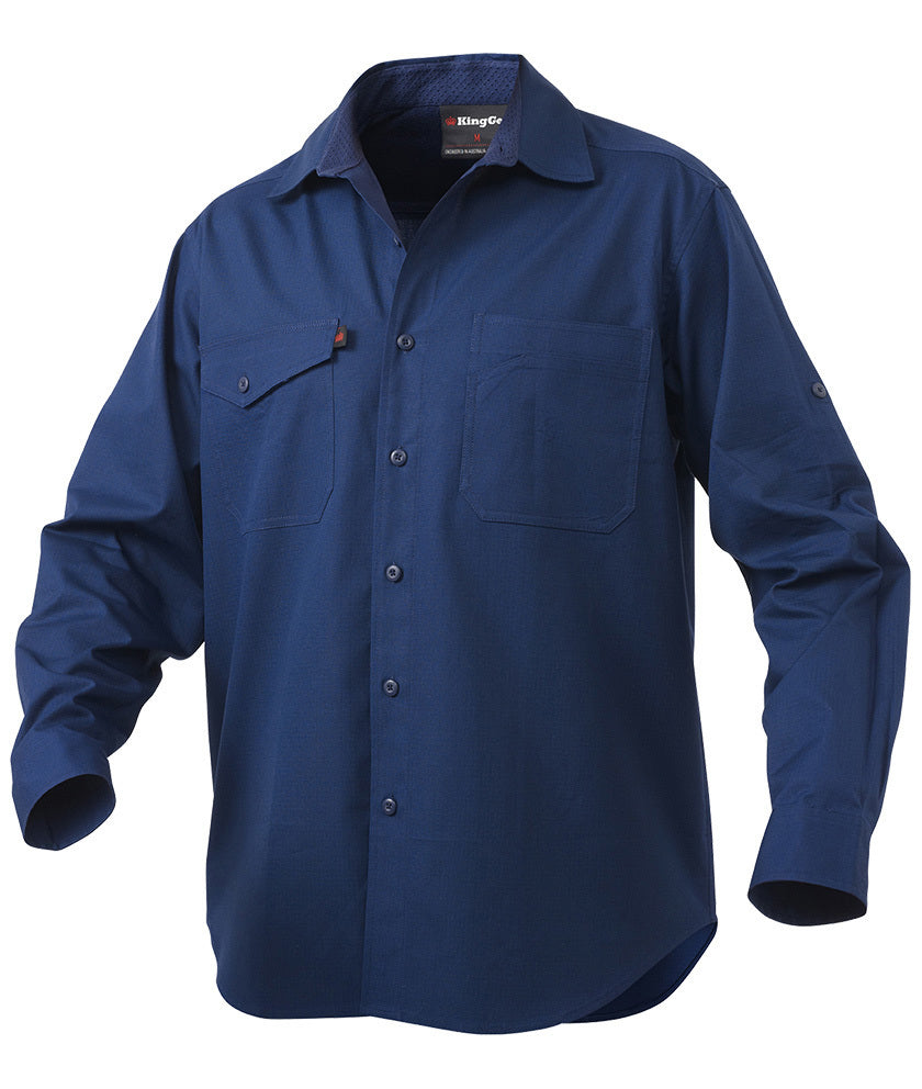 KingGee Workcool 2 L/S Shirt (K14820) Navy