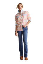 S.Kidman Womens Spencer Full Button L/S Print Shirt (1SHW00028) Pale Pink