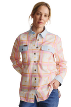 S.Kidman Womens Spencer Full Button L/S Print Shirt (1SHW00028) Pale Pink