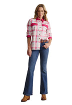 S.Kidman Womens Spencer Full Button L/S Print Shirt (1SHW00028) Pink