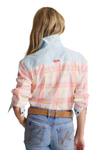 S.Kidman Womens Camfield Half Button L/S Print Shirt (1SHW00029) Pale Pink