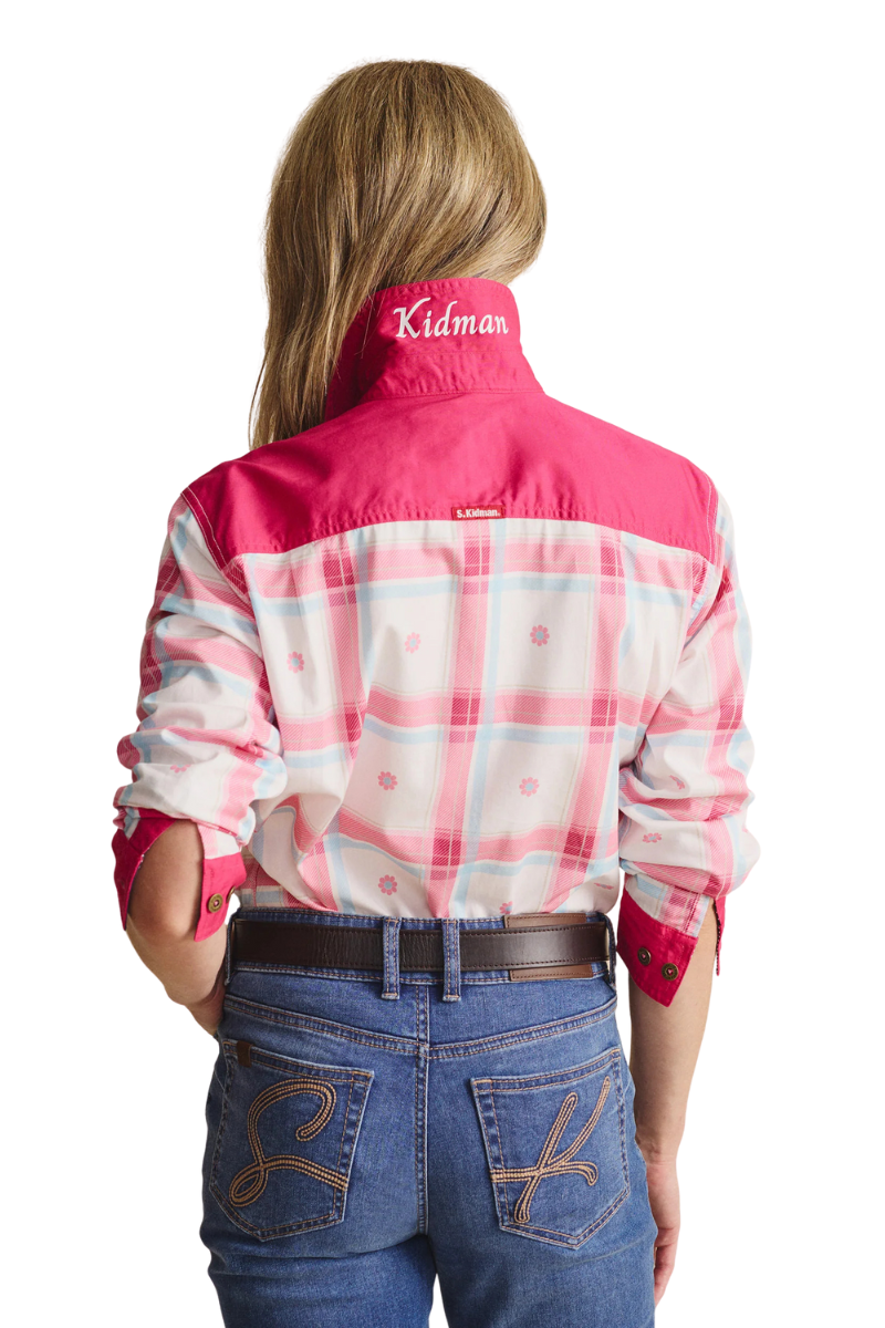 S.Kidman Womens Camfield Full Button L/S Print Shirt (1SHW00029) Pink