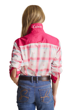 S.Kidman Womens Camfield Full Button L/S Print Shirt (1SHW00029) Pink