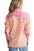 S.Kidman Womens Camfield Half Button L/S Print Shirt (1SHW00126) Pale Pink