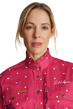 S.Kidman Womens Lilly Pilly Frill Neck Full Button L/S Print Shirt (1SHW00034) Pink