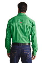 S.Kidman Mens Brockman Half Button L/S Work Shirt (1SHM00131) Green