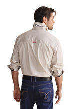 S.Kidman Mens Brockman Half Button L/S Work Shirt (1SHM00131) Stone