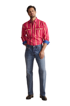S.Kidman Mens Armstrong Full Button L/S Print Shirt (1SHM00110) Pink