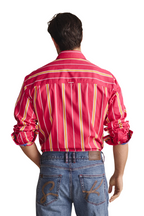 S.Kidman Mens Armstrong Full Button L/S Print Shirt (1SHM00110) Pink