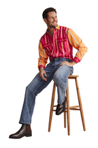 S.Kidman Mens Armstrong Full Button L/S Print Shirt (1SHM00111) Pink