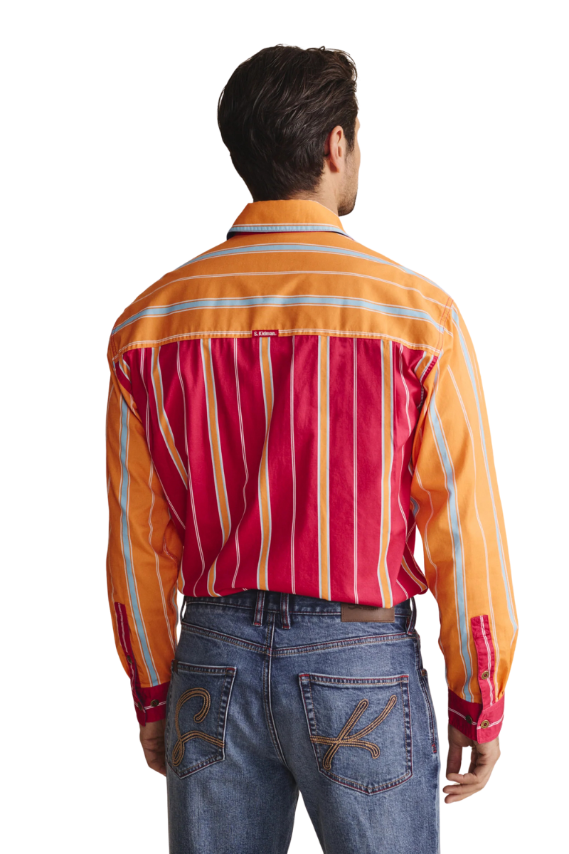 S.Kidman Mens Armstrong Full Button L/S Print Shirt (1SHM00111) Pink