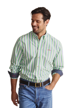 S.Kidman Mens Dexter Full Button L/S Print Shirt (1SHM00005) Green