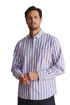 S.Kidman Mens Dexter Full Button L/S Print Shirt (1SHM00005) Mid Blue