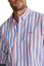 S.Kidman Mens Dexter Full Button L/S Print Shirt (1SHM00005) Mid Blue