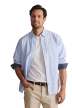 S.Kidman Mens Aberdeen Full Button L/S Dress Shirt (1SHM00001) Pale Blue