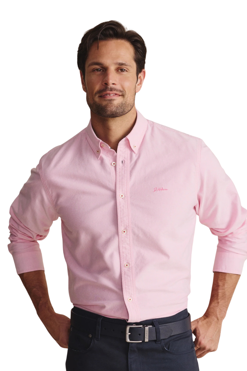 S.Kidman Mens Aberdeen Full Button L/S Dress Shirt (1SHM00001) Pale Pink