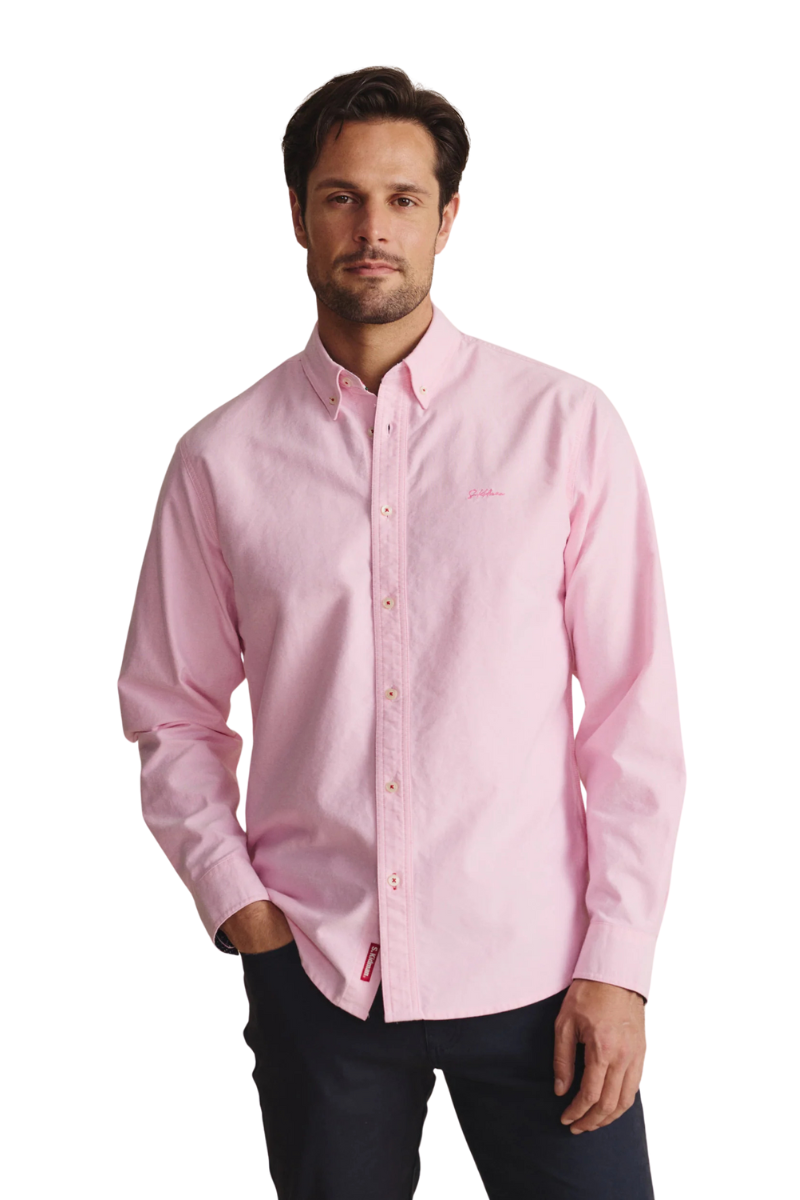 S.Kidman Mens Aberdeen Full Button L/S Dress Shirt (1SHM00001) Pale Pink