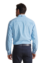 S.Kidman Mens Holstein Full Button L/S Print Shirt (1SHM00002) Pale Blue