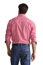 S.Kidman Mens Holstein Full Button L/S Print Shirt (1SHM00002) Red