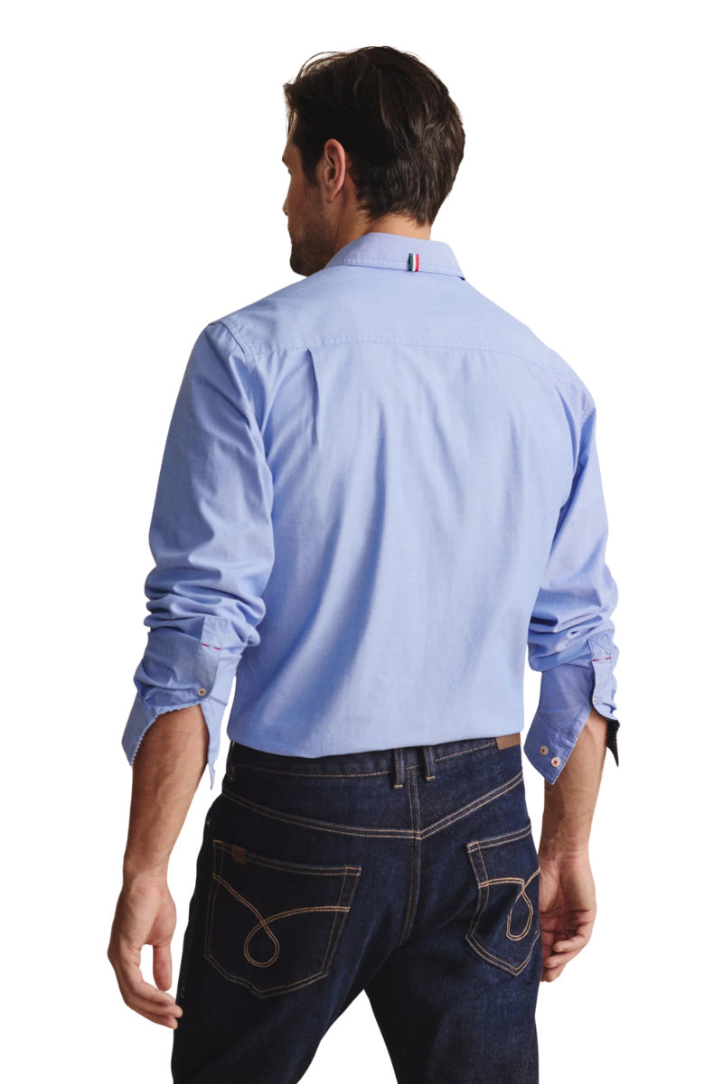 S.Kidman Mens Galston Full Button L/S Dress Shirt (1SHM00006) Blue