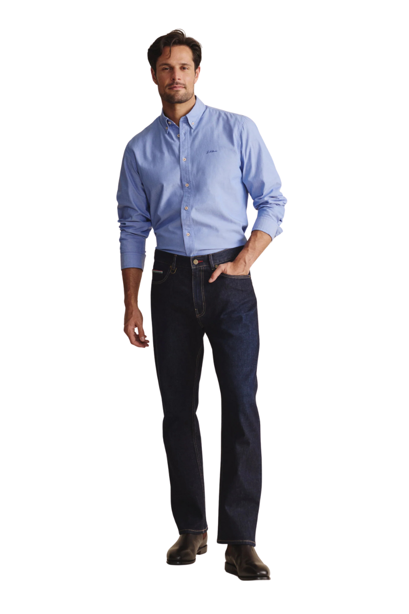 S.Kidman Mens Galston Full Button L/S Dress Shirt (1SHM00006) Blue