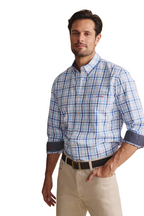 S.Kidman Mens Aberdeen Full Button L/S Dress Shirt (1SHM00080) Blue