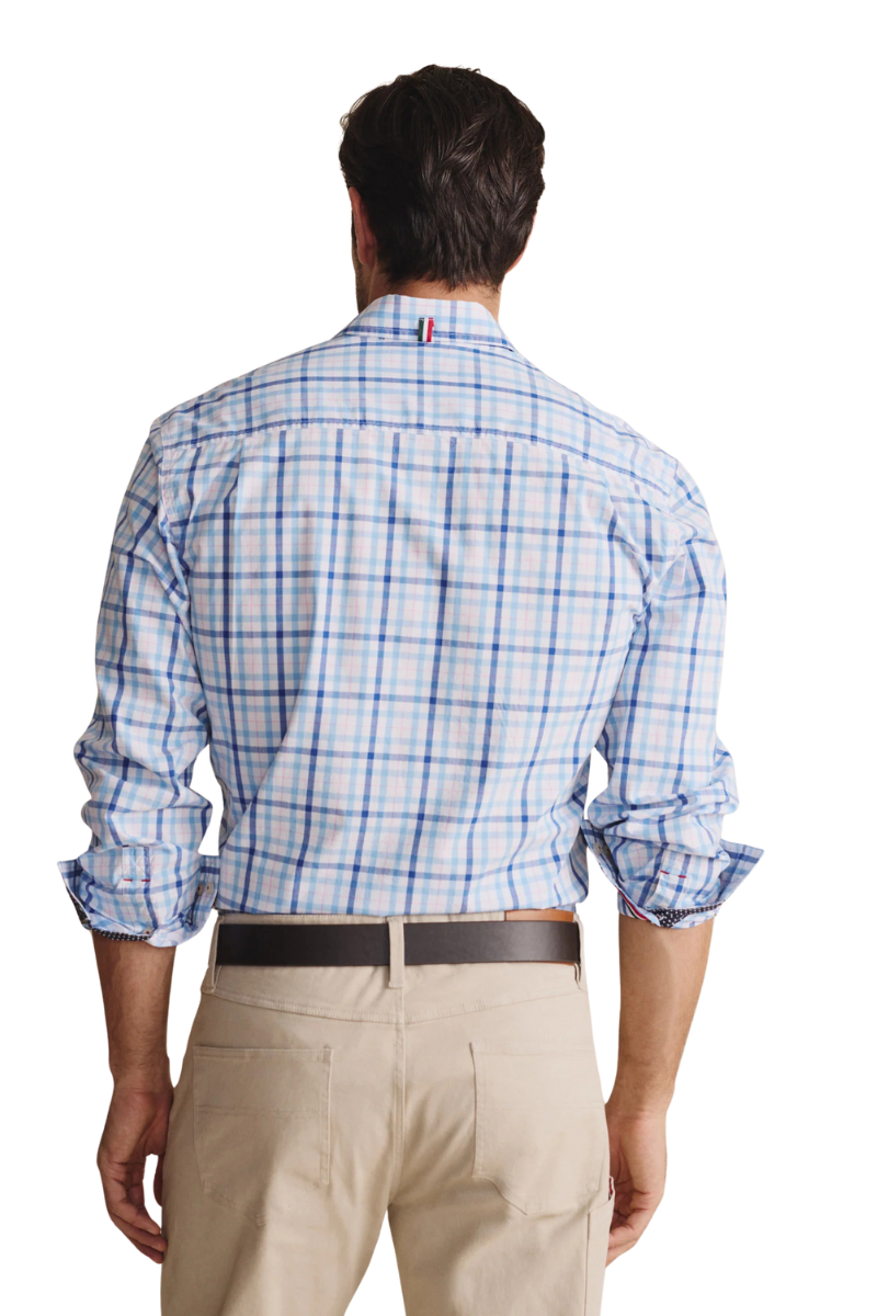 S.Kidman Mens Aberdeen Full Button L/S Dress Shirt (1SHM00080) Blue