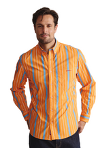 S.Kidman Mens Aberdeen Full Button L/S Dress Shirt (1SHM00084) Orange