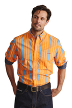 S.Kidman Mens Aberdeen Full Button L/S Dress Shirt (1SHM00084) Orange