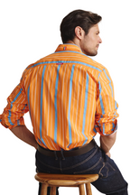 S.Kidman Mens Aberdeen Full Button L/S Dress Shirt (1SHM00084) Orange