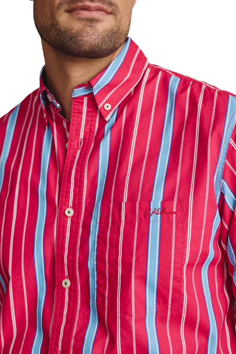 S.Kidman Mens Aberdeen Full Button L/S Dress Shirt (1SHM00084) Pink