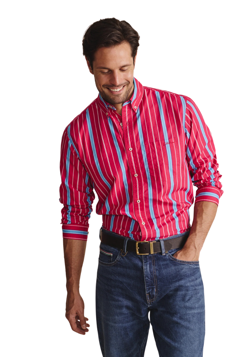 S.Kidman Mens Aberdeen Full Button L/S Dress Shirt (1SHM00084) Pink