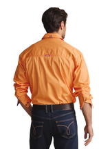 S.Kidman Mens Armstrong Full Button L/S Work Shirt (1SHM00114) Orange