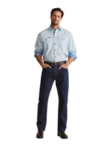 S.Kidman Mens Armstrong Full Button L/S Work Shirt (1SHM00114) Sky Blue