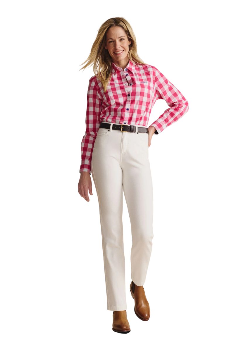 S.Kidman Womens Redbank Full Button L/S Dress Shirt (1SHW00016) Pink