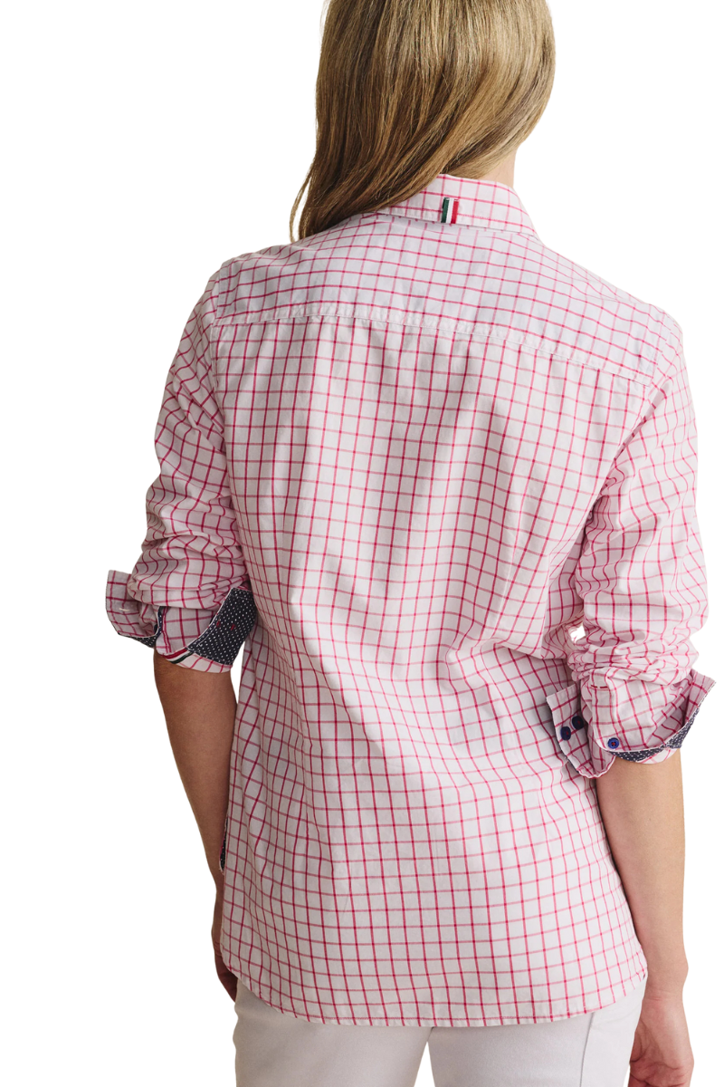 S.Kidman Womens Capertee Full Button L/S Print Shirt (1SHW00017) Pink