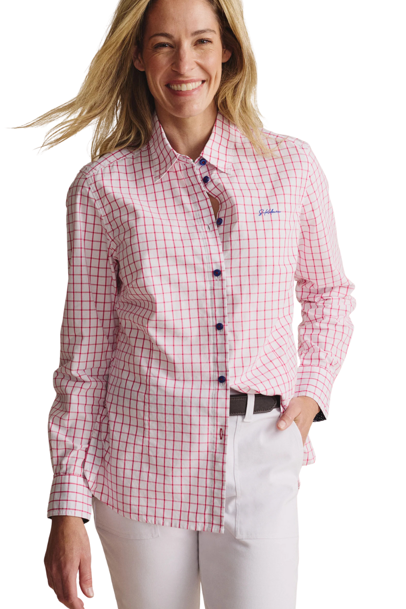 S.Kidman Womens Capertee Full Button L/S Print Shirt (1SHW00017) Pink