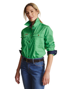 S.Kidman Womens Spencer Full Button L/S Work Shirt (1SHW00132) Green