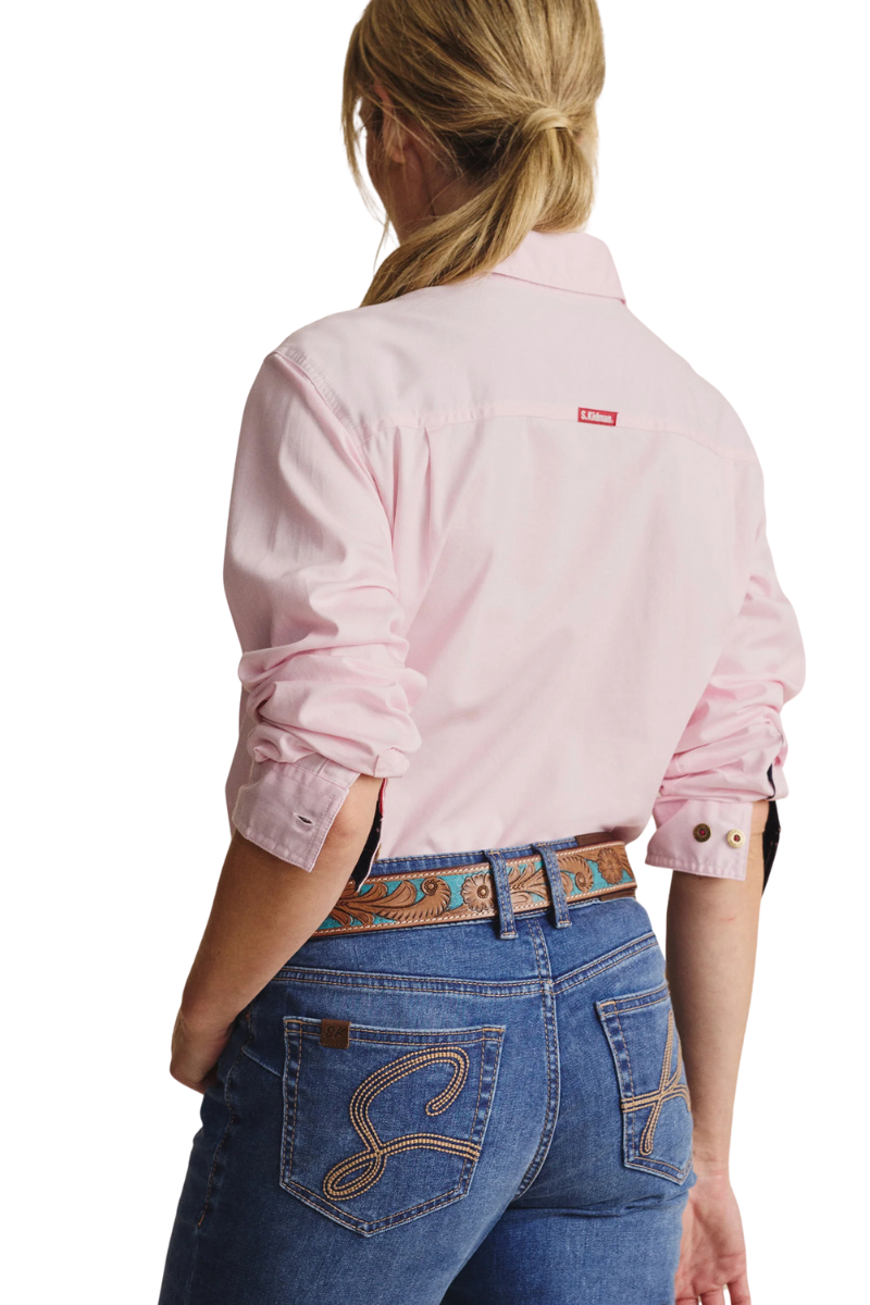 S.Kidman Womens Spencer Full Button L/S Work Shirt (1SHW00132) Pale Pink