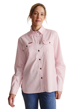 S.Kidman Womens Spencer Full Button L/S Work Shirt (1SHW00132) Pale Pink