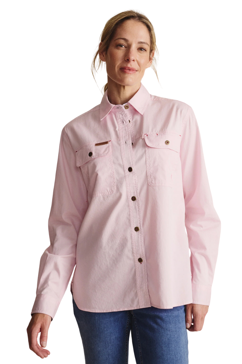 S.Kidman Womens Spencer Full Button L/S Work Shirt (1SHW00132) Pale Pink