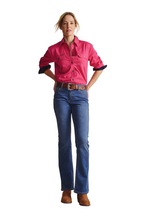 S.Kidman Womens Spencer Full Button L/S Work Shirt (1SHW00132) Pink
