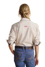 S.Kidman Womens Spencer Full Button L/S Work Shirt (1SHW00132) Stone
