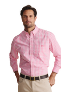 S.Kidman Mens Aberdeen Full Button L/S Dress Shirt (1SHM00081) Pale Pink Check
