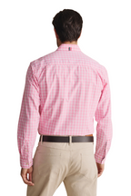 S.Kidman Mens Aberdeen Full Button L/S Dress Shirt (1SHM00081) Pale Pink Check