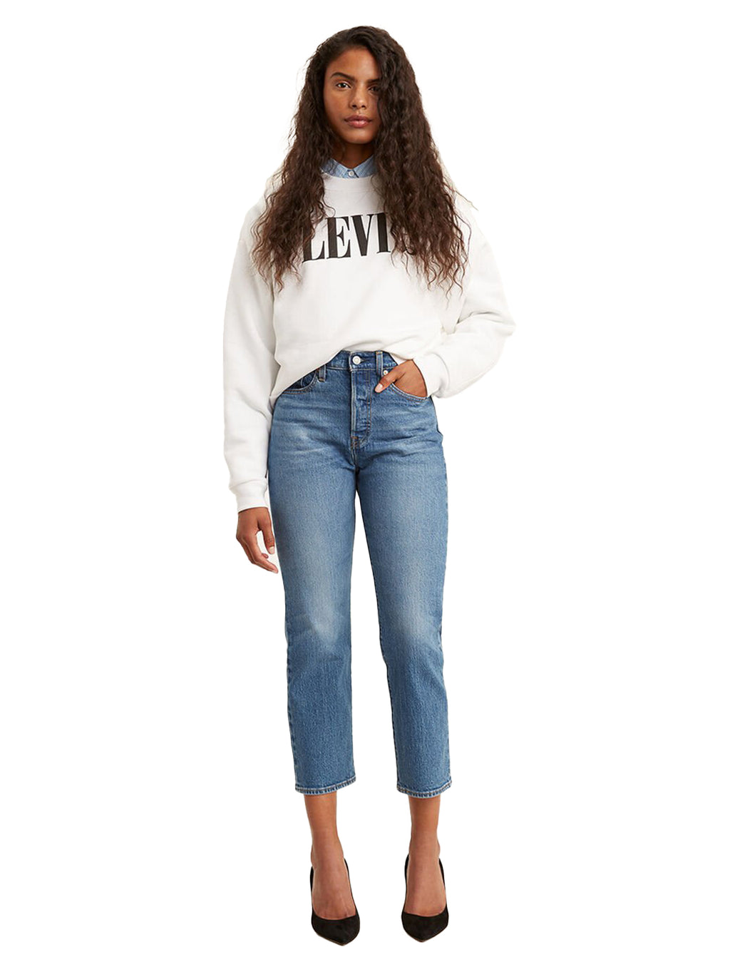 Levi's Womens Wedgie Straight Jeans (34964-0073) Jazz Jive Sound