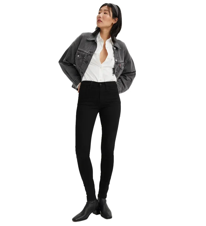 Levi's Womens 720 High Rise Super Skinny Jeans (52797-0022) Black Squared