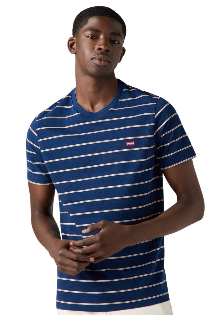 Levi's Mens Original HM S/S Tee (56605-0257) Taper Stripe True Indigo Dark