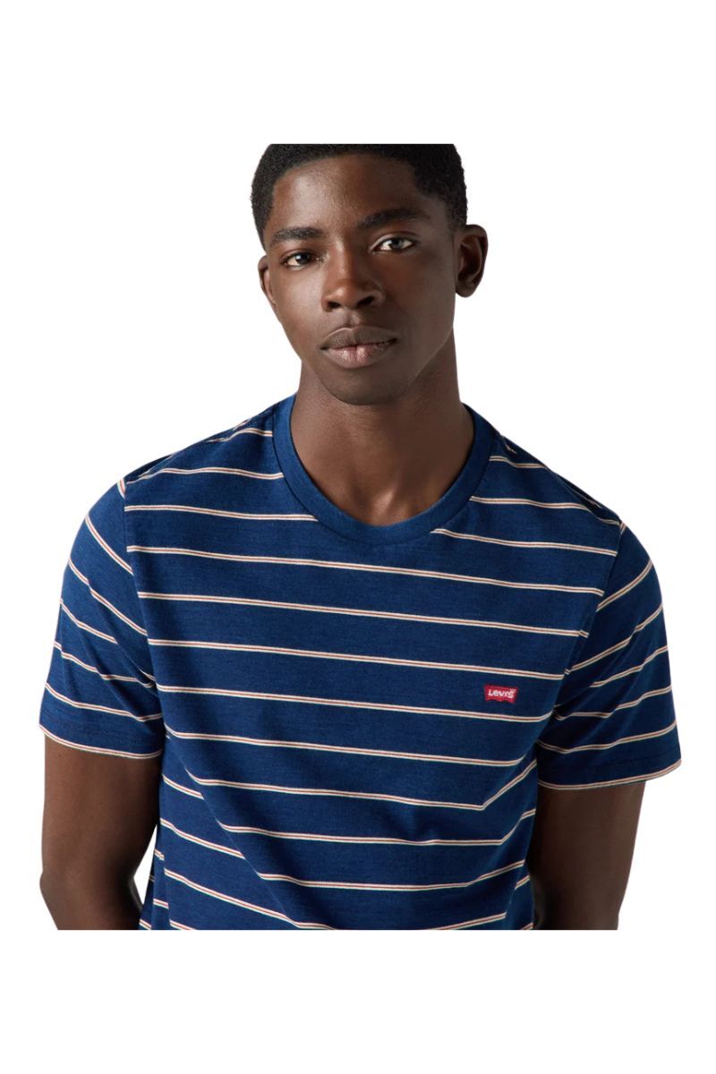 Levi's Mens Original HM S/S Tee (56605-0257) Taper Stripe True Indigo Dark
